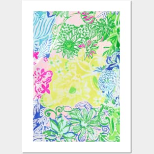 Pastel Floral Print Posters and Art